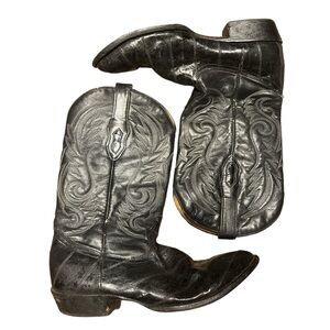 Corral Black Leather Cowboy Boots Men’s Size 10.5